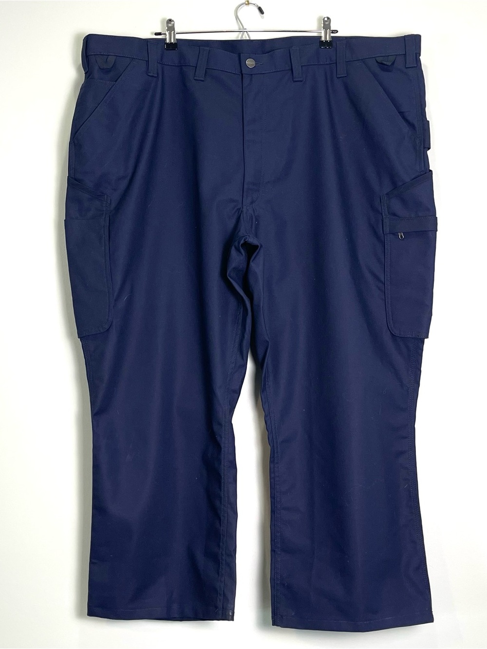 CARHARTT Men's Cargo Utility Work Pants Ripstop Carpenter Loose Fit Blue 48 x 27
